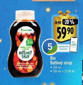 Albert Bio datlový sirup nabídka