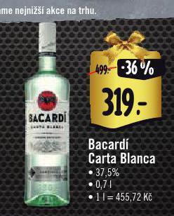 Albert Bacardí carta blanca nabídka