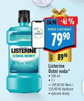 Albert Listerine ústní voda nabídka
