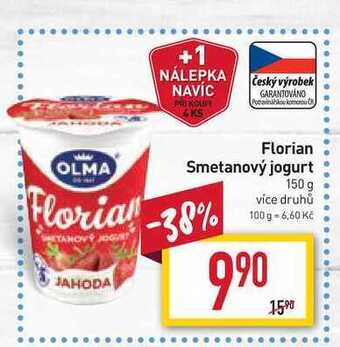 Billa Florian smetanový jogurt 150 g nabídka