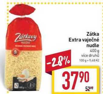 Billa Zátka extra vaječné nudle 400 g nabídka
