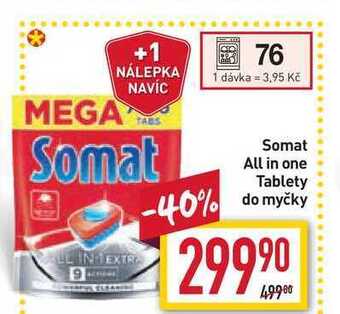 Billa Somat all in one tablety do myčky 76 dávek nabídka