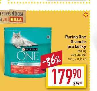 Billa Purina one granule pro kočky 1500 g nabídka