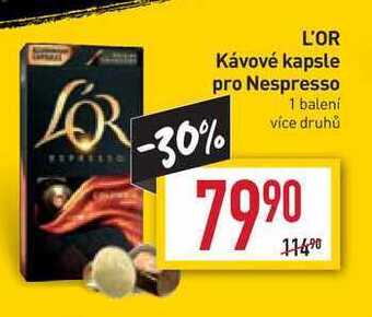 Billa L'or kávové kapsle pro nespresso 1 baleni nabídka