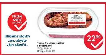 Tesco Tesco bruselská paštika s brusinkami 150 g nabídka