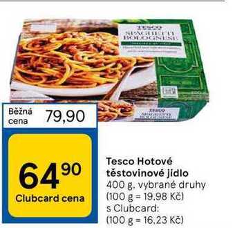 Tesco Tesco hotové těstovinové jídlo 400 g nabídka