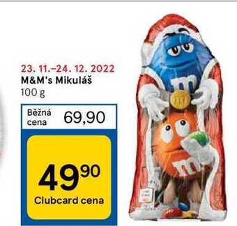 Tesco M&m's mikuláš 100 g nabídka