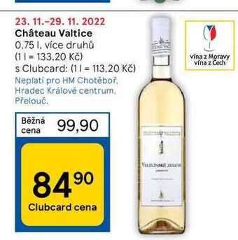 Tesco Château valtice 0,75 l nabídka