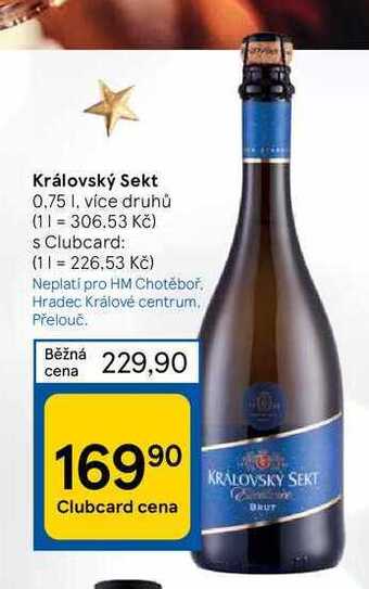 Tesco Královský sekt 0.75 1 nabídka