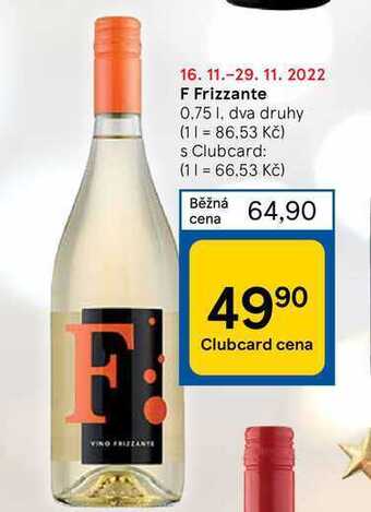 Tesco F frizzante 0.75 l nabídka