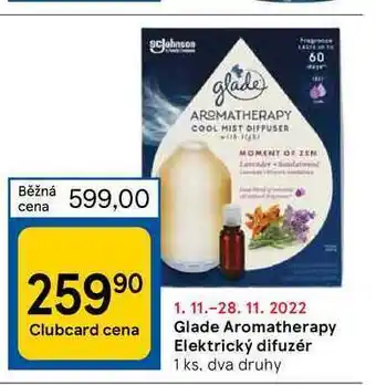 Tesco Glade aromatherapy elektrický difuzér 1 ks nabídka