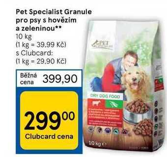 Tesco Pet specialist granule pro psy s hovězím a zeleninou** 10 kg nabídka