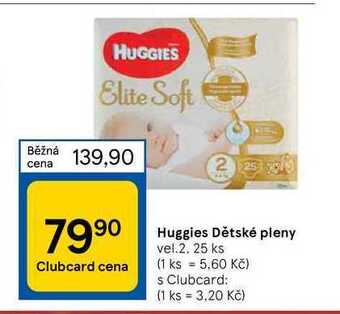 Tesco Huggies dětské pleny nabídka