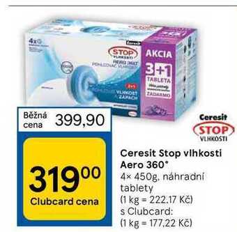 Tesco Ceresit stop vlhkosti aero 360° 4x 450 g nabídka