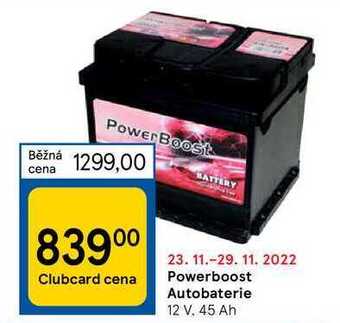 Tesco Powerboost autobaterie 12 v. 45 ah nabídka