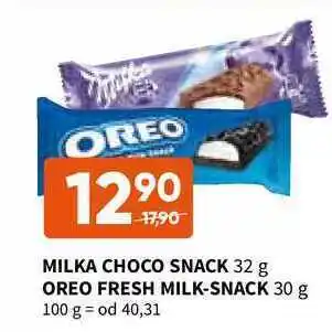 Terno Milka choco snack 32 g, oreo fresh milk-snack 30 g nabídka
