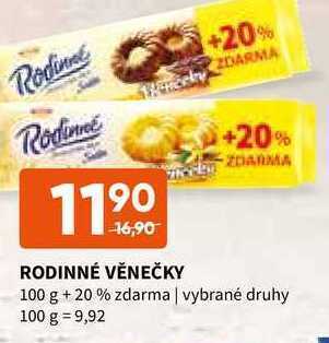 Terno Rodinné věnečky 100 g + 20% zdarma nabídka