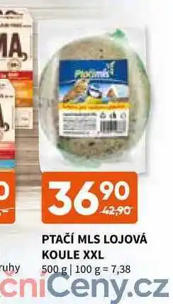 Ptačí mls lojová koule xxl 500 g 100 g = 7,38 čniceny.cz uhy
