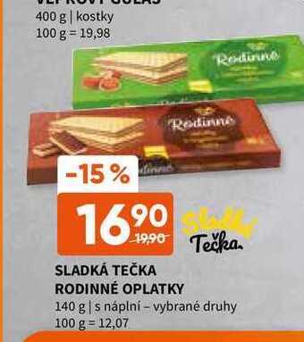 Terno Sladká tečka rodinné oplatky 140 g nabídka