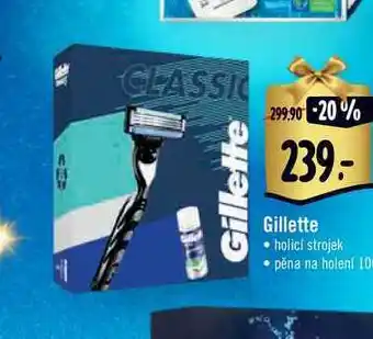 Albert Gillette holicí strojek pěna na holení, vánoční balíček nabídka