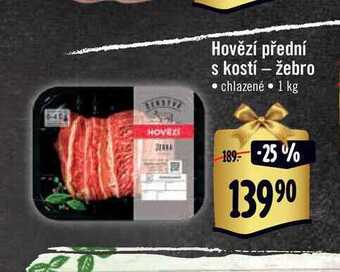Albert Hovězí přední s kostí - žebro 1 kg nabídka