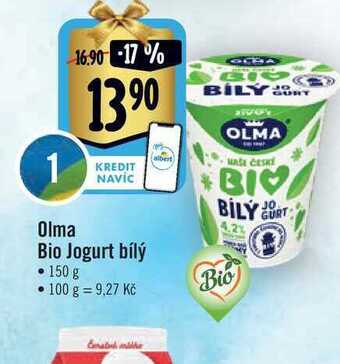 Albert Olma bio jogurt bílý • 150 g nabídka