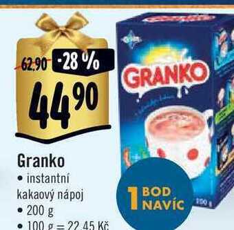Albert Granko • instantní kakaový nápoj • 200 g nabídka
