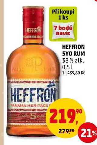 Penny Market Heffron 5yo rum, 0,5 l nabídka