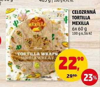 Penny Market Celozrnná tortilla mexilla, 6x 60 g nabídka