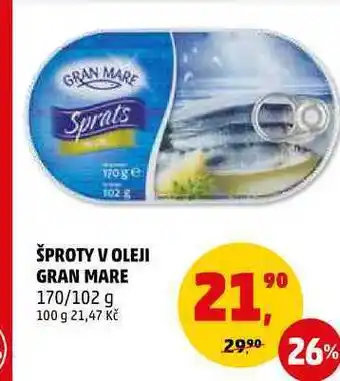 Penny Market Šproty v oleji gran mare, 170 g nabídka