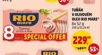 Penny Market Tuňák v olivovém oleji rio mare, 8x 52 g nabídka