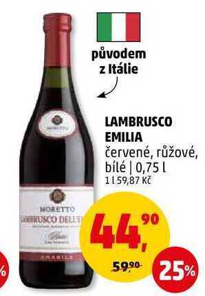 Penny Market Lambrusco emilia, 0,75 l nabídka