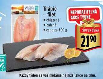 Albert Tilápie - filet, cena za 100 g nabídka