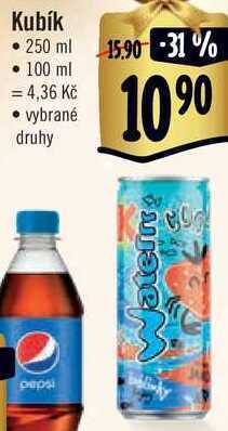 Albert Kubík, 250 ml nabídka