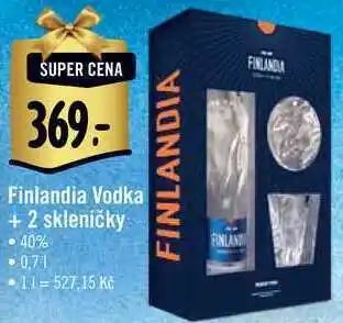 Albert Finlandia vodka + 2 skleničky, 0,7 l nabídka