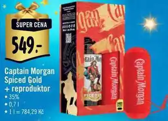 Albert Captain morgan spiced gold + reproduktor, 0,7 l nabídka