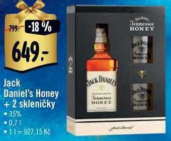 Albert Jack daniel's honey + 2 skleničky, 0,7 l nabídka