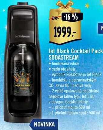 Albert Jet black cocktail pack sodastream nabídka