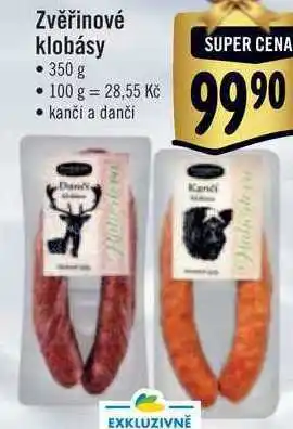 Albert Zvěřinové klobásy, 350 g nabídka