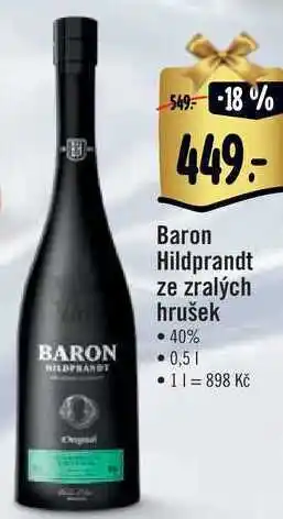 Albert Baron hildprandt ze zralých hrušek, 0,5 l nabídka