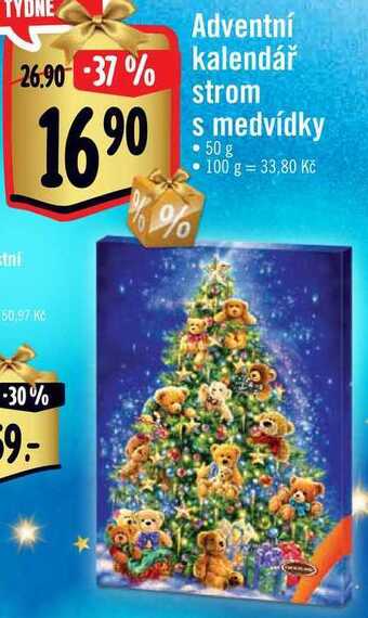 Albert Adventní kalendář strom s medvídky, 50 g nabídka