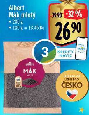 Albert Albert mák mletý, 200 g nabídka