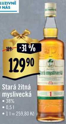 Albert Stará žitná myslivecká, 0,5 l nabídka