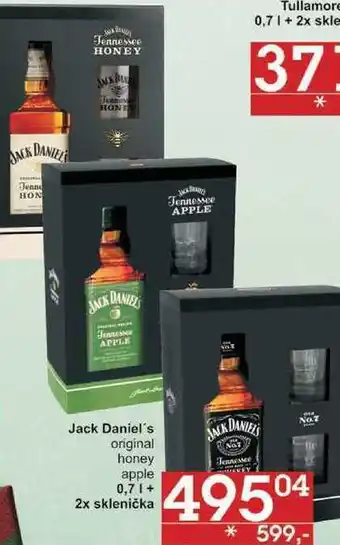 Jip Jack daniel's original, 0,7 l + 2x sklenička nabídka