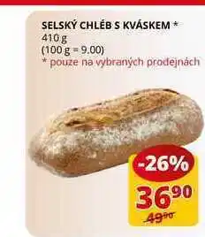 Selský chléb s kváskem 410g