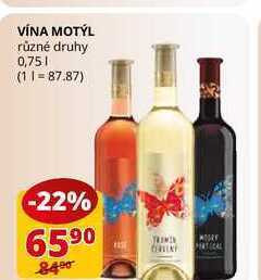 Flop Vína motýl různé druhy 0,75l nabídka