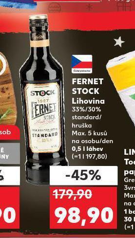 Kaufland Fernet stock nabídka