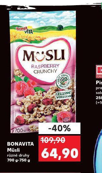 Kaufland Bonavita müsli nabídka