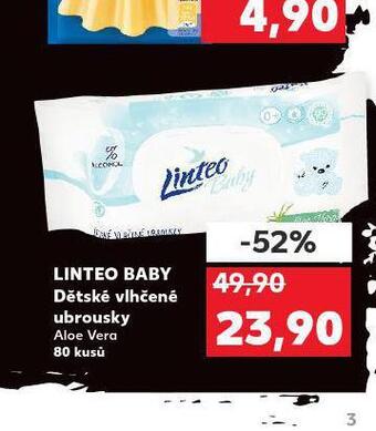 Kaufland Linteo baby dětské vlhčené ubrousky nabídka