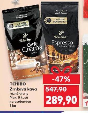 Kaufland Tchibo zrnková káva nabídka